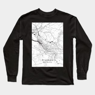 Bremen Germany City Map Long Sleeve T-Shirt